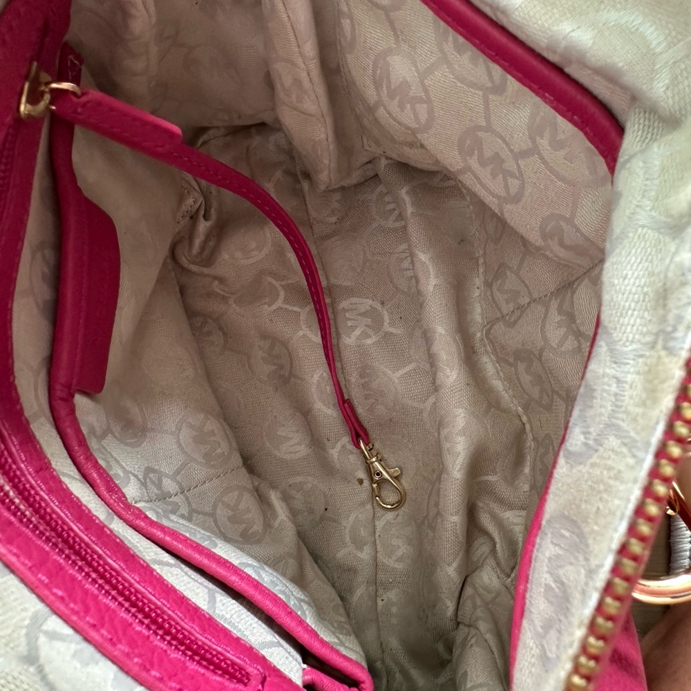 Michael Kors Fuchsia Leather Satchel - Picture 3 of 4
